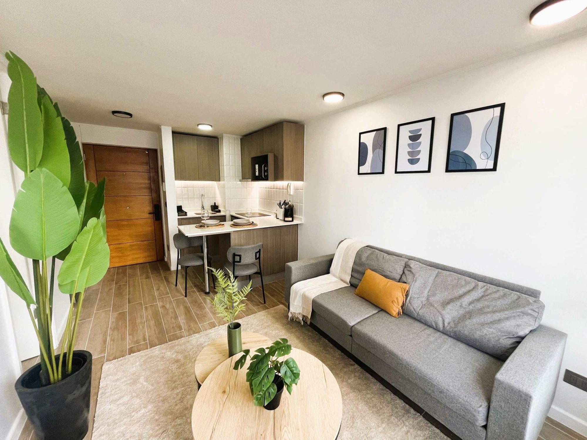 Apartamento Hom I Depto Nuevo En Calle Marchant Pereira Nunoa Santiago de Chile